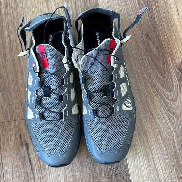 NEW Salomon TECHAMPHIBIAN 5 Men's Water Shoes Size 9.5 Pewter/Moth/Fiery Red - Picture 11 of 15